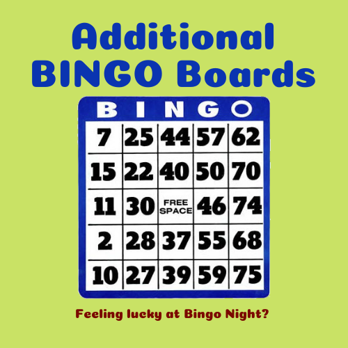 Additional BINGO Boards Spring Hill PTO